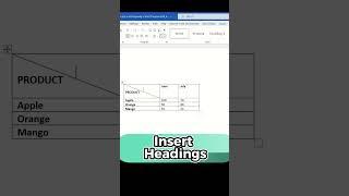 How to split headings diagonal split in Word