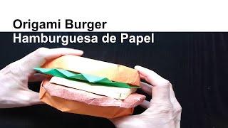 How to Make an Origami Burger  DIY Food Crafts - Cómo Hacer una Hamburguesa de Papel Manualidades