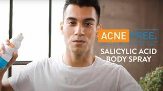 How To Use Salicylic Acid Body Spray  Pore Clarifying Solution For Chest And Back  AcneFree