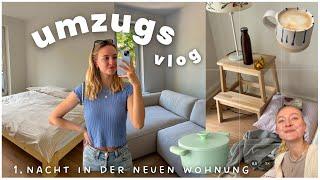 UMZUGS VLOG - Umzug in meine 1. eigene Wohnung & die erste Nacht im neuen Zuhause  moving vlog