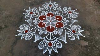 sankranti special rangoli design 5*3dots Anusworld newyear rangoli festival kolam pandagamuggulu