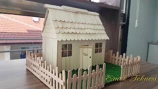 Dondurma Çubukları ile Ev Yapımı- Basit maket ev yapımı