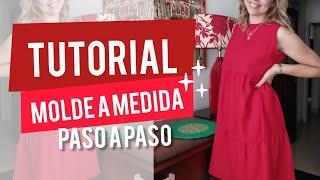 VESTIDO de Verano en LINO  DIY  a tu MEDIDA  Red short dress  Tutorial