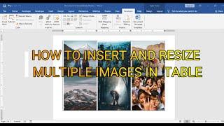 How to insert and resize images into word document table Microsoft word tutorial