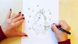 CUTE UNICORN CAKE - How to draw