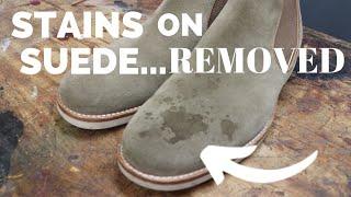 How to Clean Suede & Nubuck Using Suede Shampoo  Removing Wine Stain