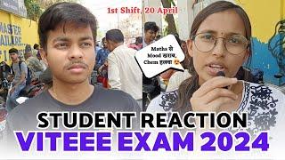 VITEEE EXAM STUDENTS REACTION  VITEEE 2024  Maths से Mood खराब Chem हलवा 