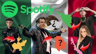 La canción con más reproducciones de cada estado de México en Spotify Mayo2024
