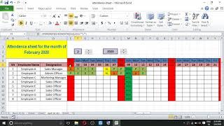 Automatic Employee Attendance Tracking Sheet in Excel  Track Employee Attendance Effectively