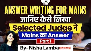 Answer Writing for Judiciary Mains  DJS Mains 2024  Part - 1  StudyIQ Judiciary