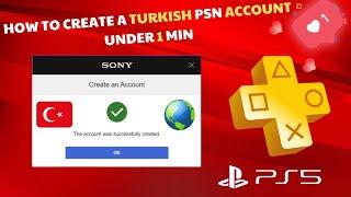 How to Create PSN Account  TURKEY  PSN  Any Country PSN Account  PlayStation ‼️