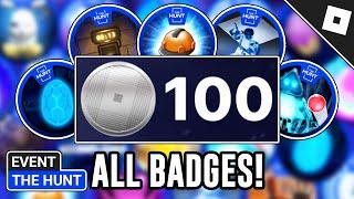 EVENT How to get ALL 100 EVENT BADGES & ITEMS in THE HUNT FIRST EDITION  Roblox