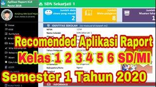 Recomended Aplikasi Raport K13 Revisi 2019 Semester 1 Rapor SD Kurikulum 2013 Kemdikbud  Calon Guru