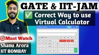 Virtual Calculator in GATE exam  Calculator in IIT JAM exam  how to use virtual calculator