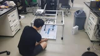 Plastic frame Quadruped robot Walking Test 1 Using Mini Cheetah Actuator V2