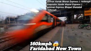 Saffron  160kmph khajuraho Vande bharat Express  gatiman Express 160kmph   Shatabdi 150kmph 