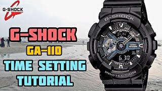 How to Set Time on Casio G-Shock GA-110  Casio G Shock Time Setting  Watch Repair Channel