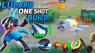 Try this One Shot Damage build of Lucario for extreme speed and bone rush Pokemon unite