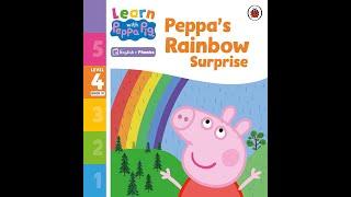 Reading Learn with Peppa pig book - Peppas Rainbow Surprise - English Phonics - Children Story Time