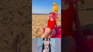 CEWEK INI KERJAIN TEMANNYA PAKAI PASIR DI PANTAI⁉️  Esterviona #shorts #story #funny #tricks