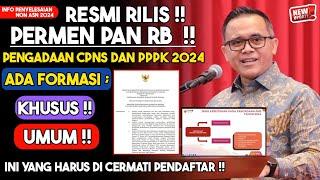 BARU SAJA‼️ PENGUMUMAN PERMEN PAN RB PENGADAAN PPPK DAN CPNS 2024‼️