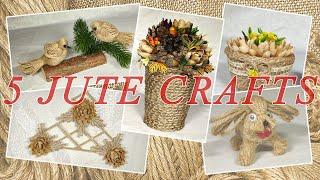 DIY jute crafts. 5 IDEAS from JUTE. Unique crafts with your own hands.