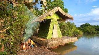 Survival Girl Living Alone Building My Dream Beautiful Tiny House on River by Cozy