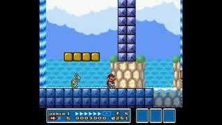 SMB3 for Super Mario All-Stars Custom Level #522 - Waterfall Castle