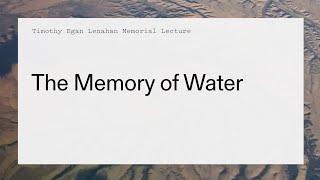 Christine Ten Eyck The Memory of Water