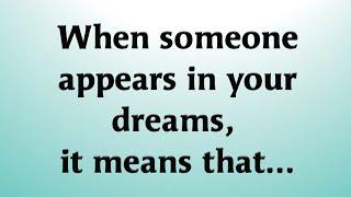 When someone appears in your dreams it means that... Intresting Psychology Facts @Psychology Says