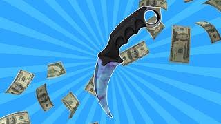 This Karambit just sold for 124 000 $ Karambit Case Hardened Blue Gem 888