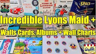 Incredible - Vintage LYONS Maid + WALLS Card SETS - Albums + WALL Charts - Wrappers
