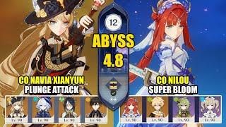 C0 Navia Plunge Attack & C0 Nilou Bloom Without Nahida  Spiral Abyss 4.8  Genshin Impact 【原神】