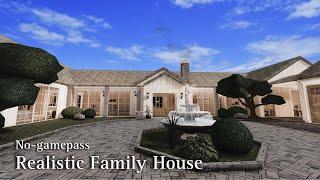 BLOXBURG Realistic Family House  No-Gamepass  Speedbuild  Roblox Bloxburg