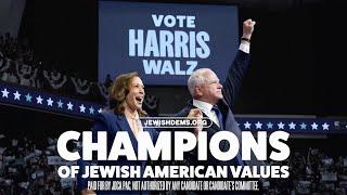 Kamala Harris and Tim Walz Champions of Jewish American Values