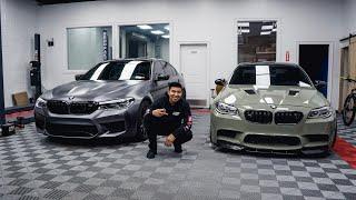 BMW f90 Wrapped In 3m Dark Metallic Gray