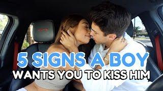 5 SIGNS A BOY WANTS YOU TO KISS HIM w MyLifeAsEva  Brent Rivera