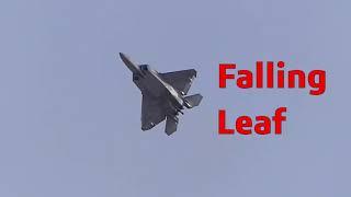 F-22 Raptor does Falling Leaf and Cobra Maneuver