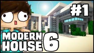 Minecraft Lets Build Modern House 6 - Part 1