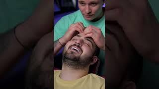 Head barber massage  массаж головы   скраб для лица  facial scrub 