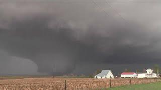 Video shows monster tornado in Minden Iowa