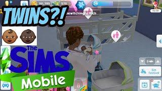 HAVING BABIES TWINS?  SIMS MOBILE GAMEPLAY #5