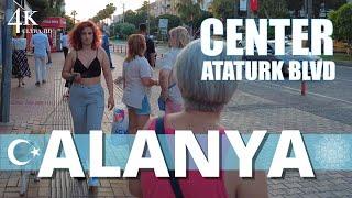 【4K】Alanya 2022 Сity center Ataturk boulevard and Harbor