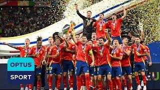 TROPHY LIFT SPAIN lift the EURO 2024 trophy in Berlin 