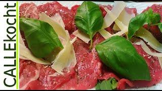 Perfektes Carpaccio schneiden klopfen und zubereiten - Rezept einfach mal selber machen