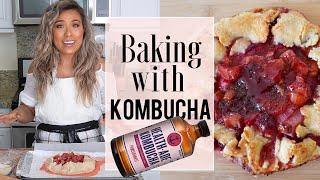 KOMBUCHA DESSERTS?  TESTING STRAWBERRY RHUBARB PIE GALETTE W KOMBUCHA