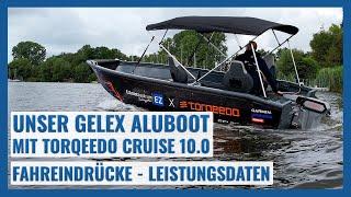 Mit dem GELEX 5.2 Aluboot mit Torqeedo Cruise 10.0 auf dem Lippesee  Fahreindrücke - Leistungsdaten