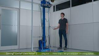 Corning® Gorilla® Glass Victus® 2 Drop Tower Test on Simulated Asphalt