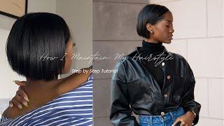 How I Maintain My Short Relaxed Hair  Refresh & Style