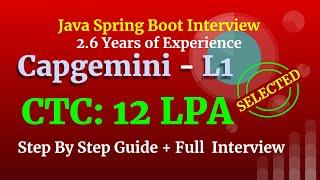 Capgemini Interview  Java Spring Boot Microservices Question Answers